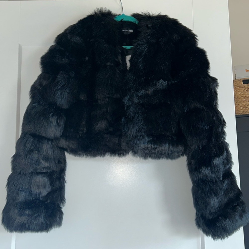 Pretty little thing fur jacket